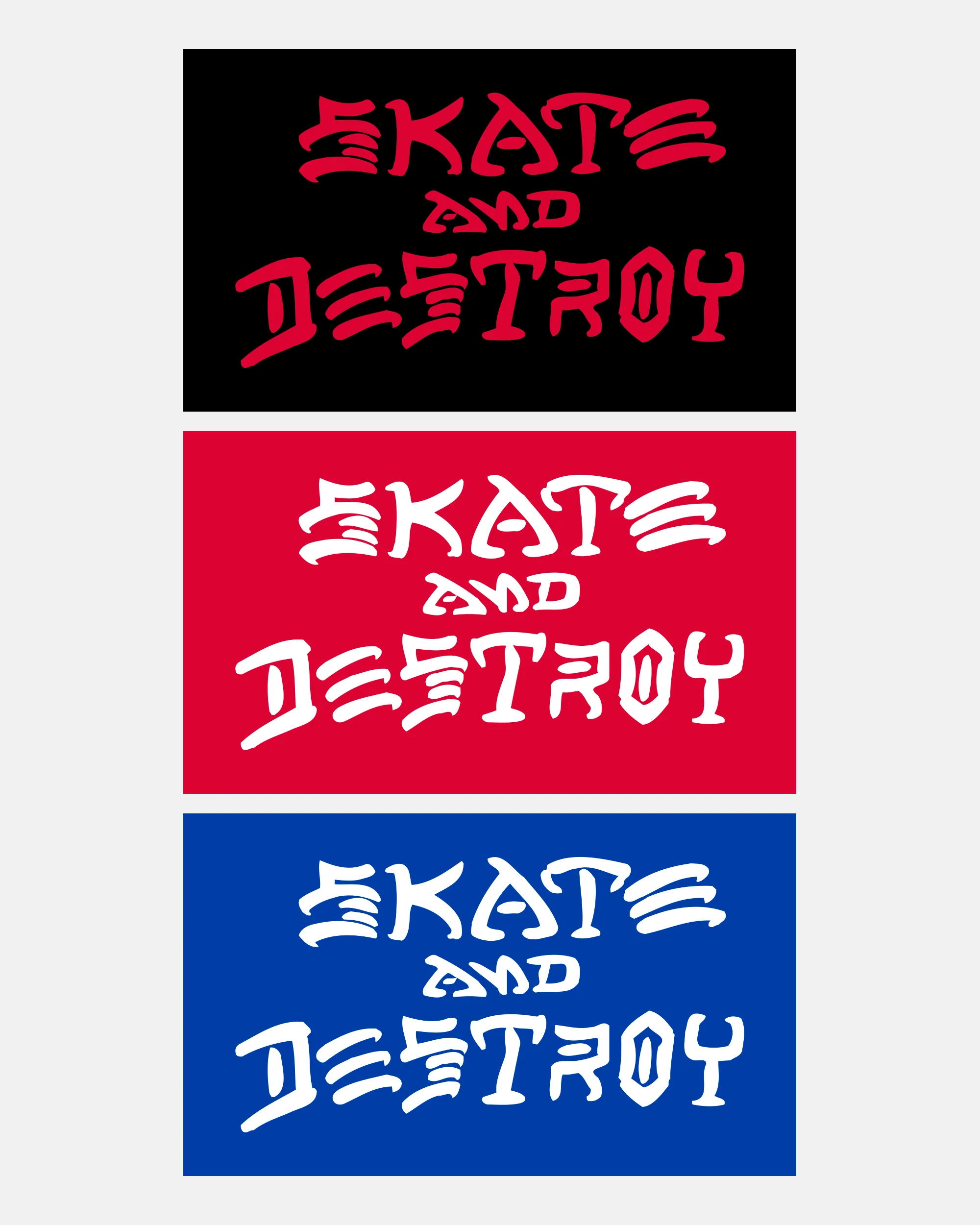 Skate and Destroy (Large) Sticker - 25 Pack